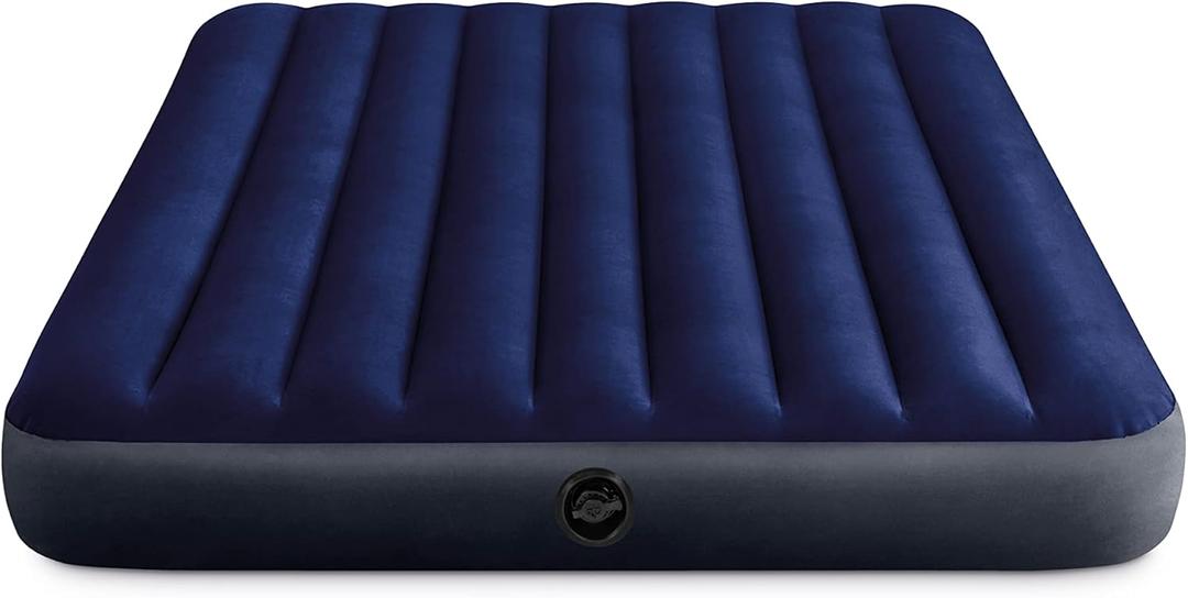 Intex Classic Downy Airbed Set with 2 Pillows and Double Quick Hand Pump, Queen