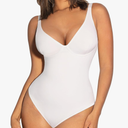 FeelinGirl Shapewear Bodysuits for Women Tummy Control Body Suits Deep V Neck Thong Body Shaper M