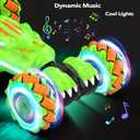 Hand Gesture Sensing RC Stunt Car Toys for 6-12 yr Boys&Girls - Easter Christmas Birthday Gifts, 2.4Ghz Remote Control Twist Car Toys Gifts for Kids 6 7 8 9 10 11 12 Year Old (Bright Green)