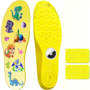 Breathable Insoles for Airtag – Kids Shoe Inserts with Hidden Tracker Pocket, Lightweight Cushion Support, Anti-Lost Case for Apple Airtag (Foot：9.5-10.2IN/Insole：9.6-10.6IN/M's6.5-M's7)