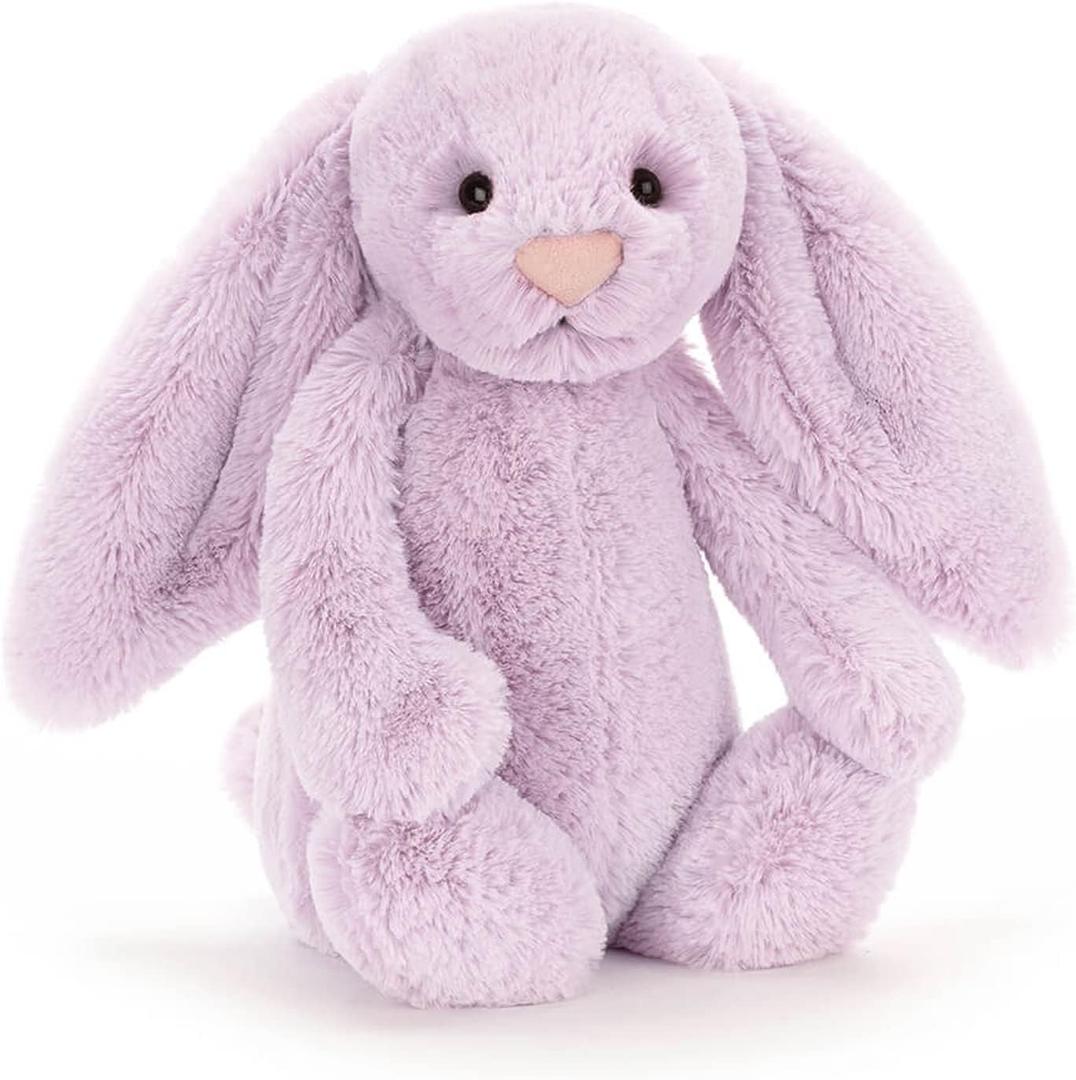 Jellycat Bashful Lilac Bunny Stuffed Animal, Medium 12 inches - Rabbit and Bunny Plush Toy - Classic Children's Gift