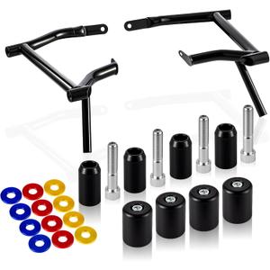 Black Saddle Bag Guards Crash Bar for Harley Touring 2009-2023 Street Glide Road Glide Road King Electra/Ultra