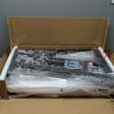 53-inch Gaming Desk with LED Lights & Power Outlets|Carbon Fiber Gaming Table with Monitor Stand & Adjustable Storage Shelves|RGB Ergonomic Gamer Desk for PC Setup, Esports & Streaming, Black