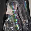 5 in 1 Curling Wand Set: Ohuhu Curling Iron Wand 5Pcs 0.35 to 1.25 Inch Interchangeable Ceramic Barrel Heat Protective Glove 2 Clips Dual Voltage Hair Curler Girls Women Mother's Day Gift Rainbow