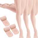 HETH Ballet Tights for Girls - Ultra Soft Dance Tights Convertible Tight (5-8 Years, Ballet Pink (More Peach) - 3 Pairs)