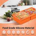 3-Pack Silicone Freezer Trays with Lid,2 Large 2-Cup(500ml)&4 Medium 1-Cup(125ml)&6 Small 1/2-Cup(75ml) Soup Freezer Container Molds,Ice Cube Tray For Meal Prep&Freezing Soup,Stews,Sauces