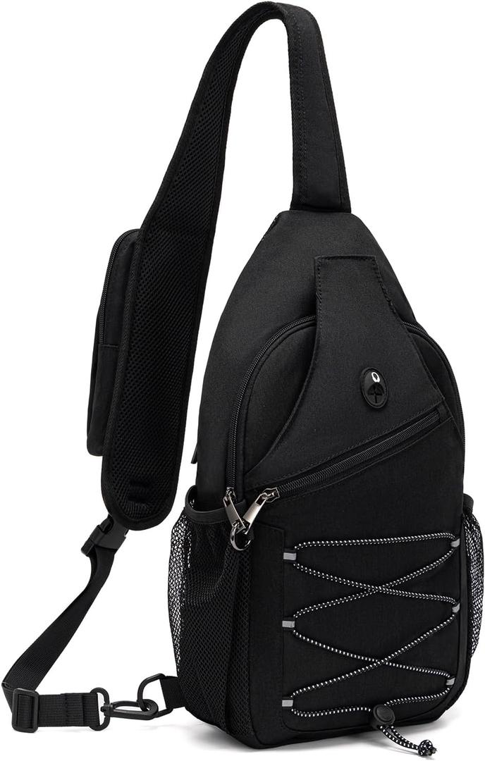 OSOCE Anti Theft Sling Bag RFID Blocking Crossbody Chest Bag for Men Women Water Resistant Travel Fits 9.7" iPad
