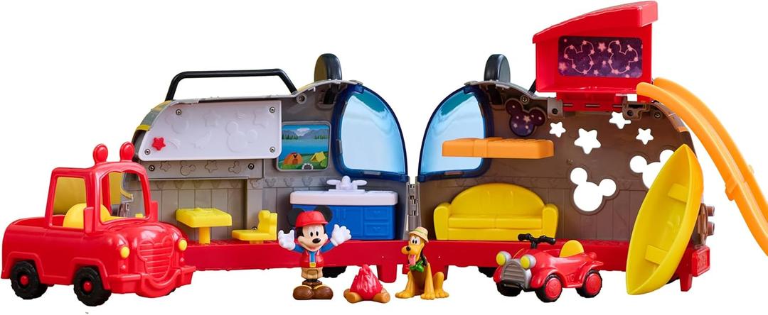 Mickey Mouse Disney Junior Happy Camper Lights and Sounds Playset, 10-Pieces, Kids Toys for Ages 3 Up by Just Play