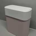 Bathroom Trash Can with Lid, 12L Small Plastic Garbage Can for Kitchen with Press Top Lid, 3.2 Gallon Slim Dog Proof Wastebasket Trash Bin for Office, Bedroom, Living Room, Home Cabinet-Pink