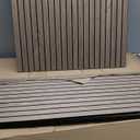 4-Piece Wood Slat Wall Panel for Interior Wall Decor Noise Cancelling 47.2" x 23.6" Peel and Stick Acoustic Decorative 3D Sound Absorbing Wall Paneling, Natural Oak