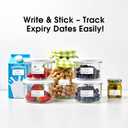 TechMark Blank Removable Freezer Labels, Waterproof & Oil Resistant Stickers for Food Containers, Jars & Pantry Organization (1" x 2") 200 Sheets