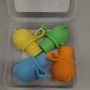 No Spill Water Bottle Caps - BPA Free Silicone Top Protects Child's Mouth, Replacement Spout Adapter for Toddlers to Adults - 4 Pack (Blue, Green, Yellow, Orange)