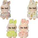 17cm Doll Clothes 4 Set Dress- 6.7 Inches Cute Dress, Suitable for 17cm Plush Dolls, Dress-Up Accessories (Doll Not Included)-Style 1