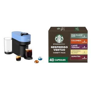 Nespresso Vertuo Pop+ Coffee and Espresso Machine by De'Longhi, Pacific Blue
