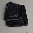 BAGAIL 4 Set/6 Set/8 Set Compression Packing Cubes Travel Accessories Expandable Packing Organizers (Cloth Pattern, 4-Black)