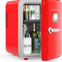 CUTIEWORLD Skincare Fridge  4L Mini Fridge for Bedroom, Office and Car, for Refrigerating Makeup, Skincare and Food, Cooler and Warmer, Beverage Cooler, Red