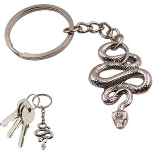 Snake Keychain Punk Bag Charm Gothic Grunge Keychains for Purse Punk Snake Chain Charms Metal Clip Key Accessory for Women