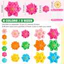 18 Pcs Mexican Paper Flowers Decor for Wall DIY Paper Fiesta Bulletin Board 3D Colorful Mexican Backdrop Decoration for Classroom Back to School Carnival and Holiday Party(Lotus-Shaped,Rainbow)