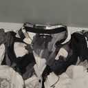 Karl Lagerfeld Women's Long Sleeve V-Neck Floral Printed Blouse (Black Combo) Large