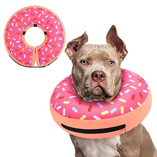 Supet Inflatable Dog Cone Collar Alternative After Surgery, Dog Neck Donut Collar Recovery E Collar for Neuter, Soft Pet Cone for Dogs XXL