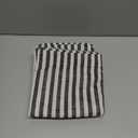 jinchan Striped Linen Kitchen Curtains 36 Inches Length Tier Curtains Farmhouse Modern Cafe Small Window Treatments Airy Light Filtering Rod Pocket for Living Room Bathroom 2 Panels Jet Black