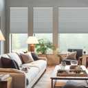 Changshade Cordless Cellular Shades,Blackout Honeycomb Shades for Windows,Pull Down Pleated Blinds,Easy to Install for Indoor Windows and French Doors,Grey(Blackout),46" w x 64" h