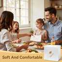 [400 Count - 5 x 5 Inch Folded] Fashion Cocktail Napkins, Dessert, Beverage Disposable Napkins, 3-Ply, Bulk White Napkins, Wedding, Bar, Restaurant or Party Napkins - 10x10 Inch Unfolded (Gold)