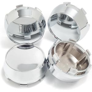 4Pcs 2.36in / 60mm Car Wheel Center Caps for Wheel Rim Center 2.36" OD / 2.2" ID Chrome Snap-On Hub Caps