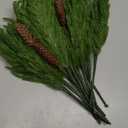 florisso Artificial Christmas Norfolk Pine Stems Branches for Vases,12 Bundles Faux Pine Branches with 5 PCS Big Fake Pinecones Stems Greenery Evergreen Real Touch for Holiday Winter Table Xmas Decor