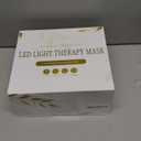 Yahi Red Light Therapy for Face and Neck, Rechargeable and Ergonomic Design for Home & Travel, Cordless Face Mask Light Therapy, White