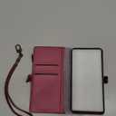 Defencase Compatible with Samsung Galaxy S24 Case Wallet with RFID Blocking Card Holder for Women Men, PU Leather Magnetic Snap Flip Zipper Strap Wallet Phone Case Fit for Galaxy S24 6.2", Wine Red