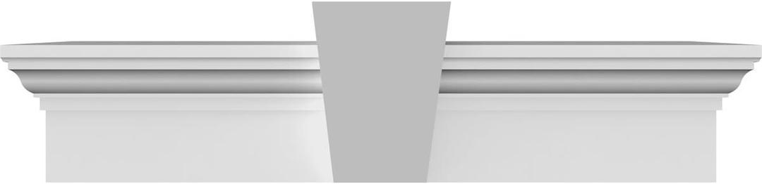Endurathane Traditional Crosshead w/Flat Keystone, 34" Bottom Width x 37 1/2" Top Width x 6"H x 1"P, Factory Primed, 34-in. W