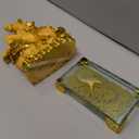 Bwinka Feng Shui Chinese Zodiac Year Golden Resin Collectible Figurines Decoration for Luck & Wealth Perfect for Your Home or Office (HOS-FC)