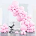 PartyWoo Light Pink Balloons 85 pcs Different Sizes of 18 12 10 5 Inch Pastel Baby Pale Pink Balloon Arch Kit Garland for Baby Shower Valentine's Day Princess Birthday Party Decorations Pink-Q05, Rose-Q05