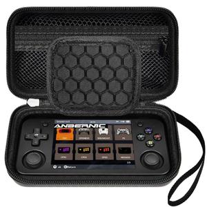 GWCASE Case Compatible with RG35XX H Retro Game Console, Handheld Emulator Gaming Player Storage Organizer for Anbernic for rg35xx h/for RG28XX Retroid Pocket Consoles, TF Card& Cable(Box Only) (Black)