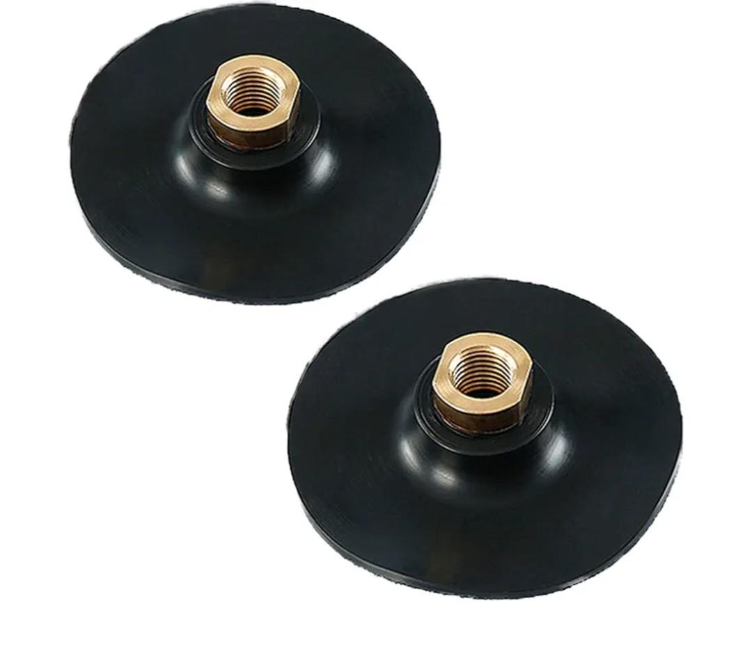 Hook and Loop Backer Pads,4 inch Hook and Loop Backing Pad for Grinder (2pcs-4"-Arbor 5/8"-11 Flexible)