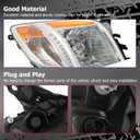 Replacement for Prius 2006-2009 Headlight Assembly Projector Chrome Left and Right Side Pair