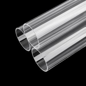 BENECREAT 3Pcs Acrylic Tube, 2" ID 2.2" OD 15.8" Acrylic Clear Pipe, Clear Rigid Round Pipe for Lamps, Aquariums and Water Cooling Systems