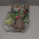 Small Christmas Tree Tabletop Artificial Mini Christmas Tree Decorations with Holiday Ornaments Red Berry Pine Cone Greenery for Home Indoor Fireplace Mantel Xmas Decor (2pcs -Tree Stump-Red)