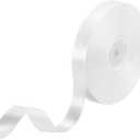 uxcell Satin Ribbon, 3/4 Inch x 100 Yards White Single Face Polyester Satin Ribbon for Gift Wrapping, Crafts, Wedding Party Decorations, Bow Making