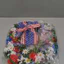 Bibelot 20inch Patriotic American Wreaths for Front Door, 4th of July Independence Day Wreath Red White Blue Wreath for Window Door Decoration