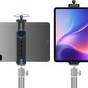 Aluminum iPad Tripod Mount Adapter with ARCA-Swiss Quick Release Plate, Universal Tablet Holder for Tripod with 1/4” Thread, Fits 4.7"-12.9" iPads & Tablets, for Video, Streaming, Photography