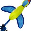 Nerf Dog 16.5in Nylon Ultraplush Crinkle Wing Launching Duck Dog Toy - Green/Light Blue
