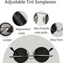 Adjustable Tint Sunglasses for Men, 1-9 Gears Rounded Polarized Glasses with Nd Filter Lensesadjust Shade Sunglasses for Men Beach Shady Fishing Driving