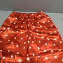 Leikar Satin Valentines Pajamas For Women Long Sleeve Sleepwear Button Down Red Silk Pjs (S)