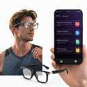 AI Smart Glasses Translation with Photochromic Lenses, Real-Time Language Support, Open-Ear Audio Glasses for Music & Calls, Hands-Free BT Smart Eyewear for Travel, Work & Sports Sunglasses