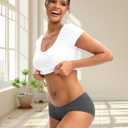 INNERSY Womens Underwear Cotton Hipster Panties Regular & Plus Size 6-Pack (XL)