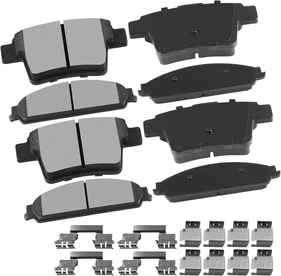 CCIyu D1070 D1071 Front & Rear Ceramic Brake Pads - For Ford Five Hundred, Freestyle, Taurus, Taurus X, Montego, Sable