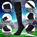 Haysandy Baseball or Softball Sock and Belt Combo Set 5 Football Baseball Socks with Softball Belt for Kids Youth Boys (Black, L)