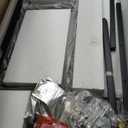 Huuger 47 inch Computer Desk with 4 Drawers, Gaming Desk with LED Lights & Power Outlets, Home Office Desk with Large Storage Space for Bedroom, Work from Home, Rustic Brown and Black